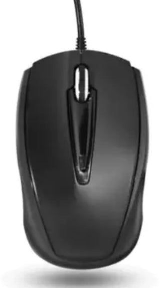 Tech Black Wired Optical Mouse