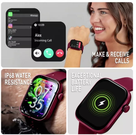 Reflex Active Berry AMOLED Smart Watch