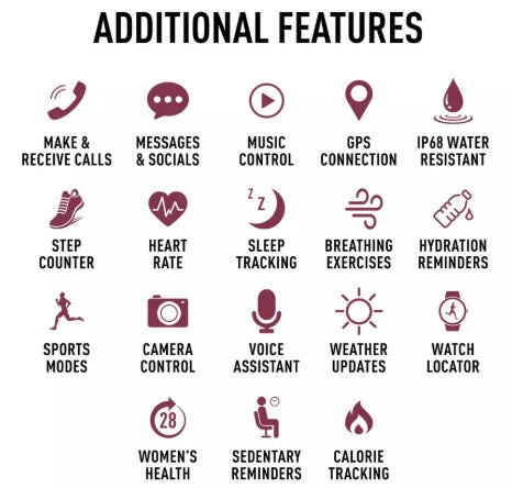 Reflex Active Berry AMOLED Smart Watch