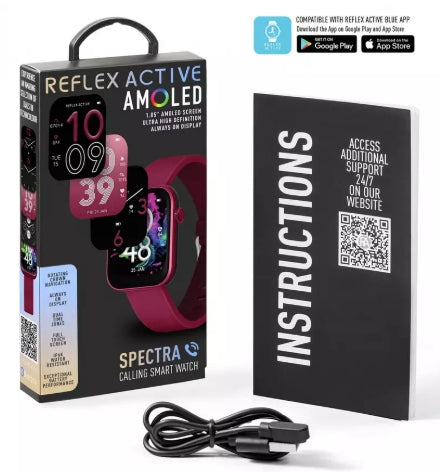 Reflex Active Berry AMOLED Smart Watch